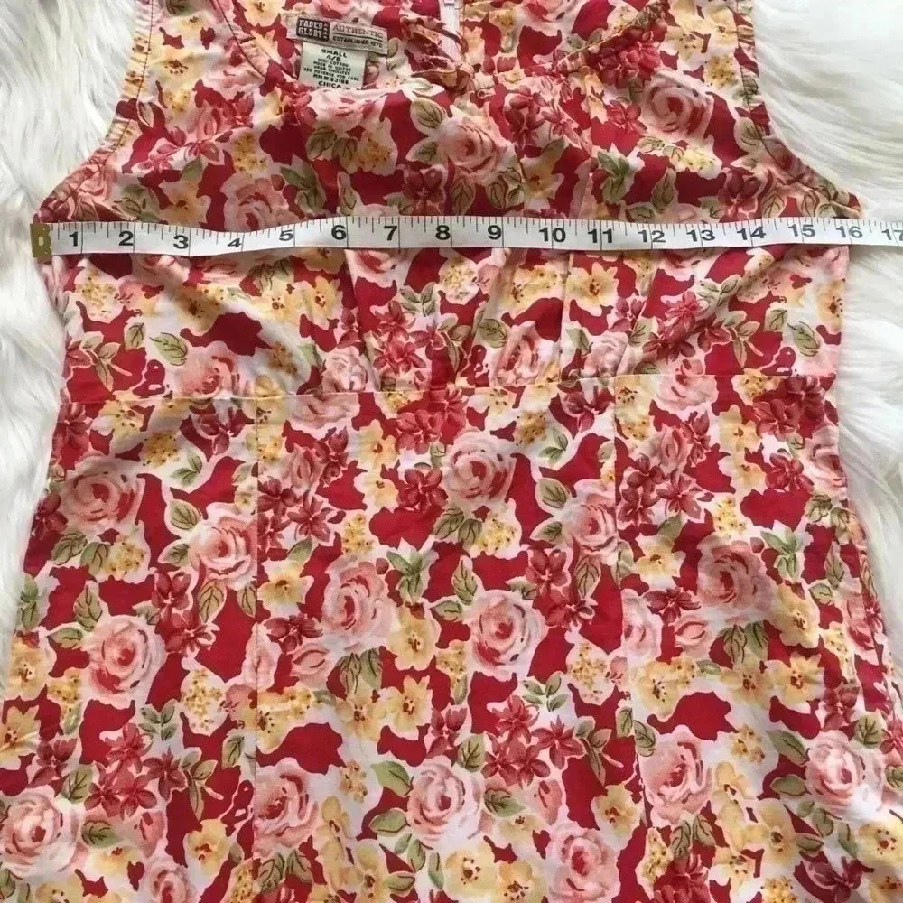 Faded Glory Red Floral Sleeveless Dress - Picture 6 of 7